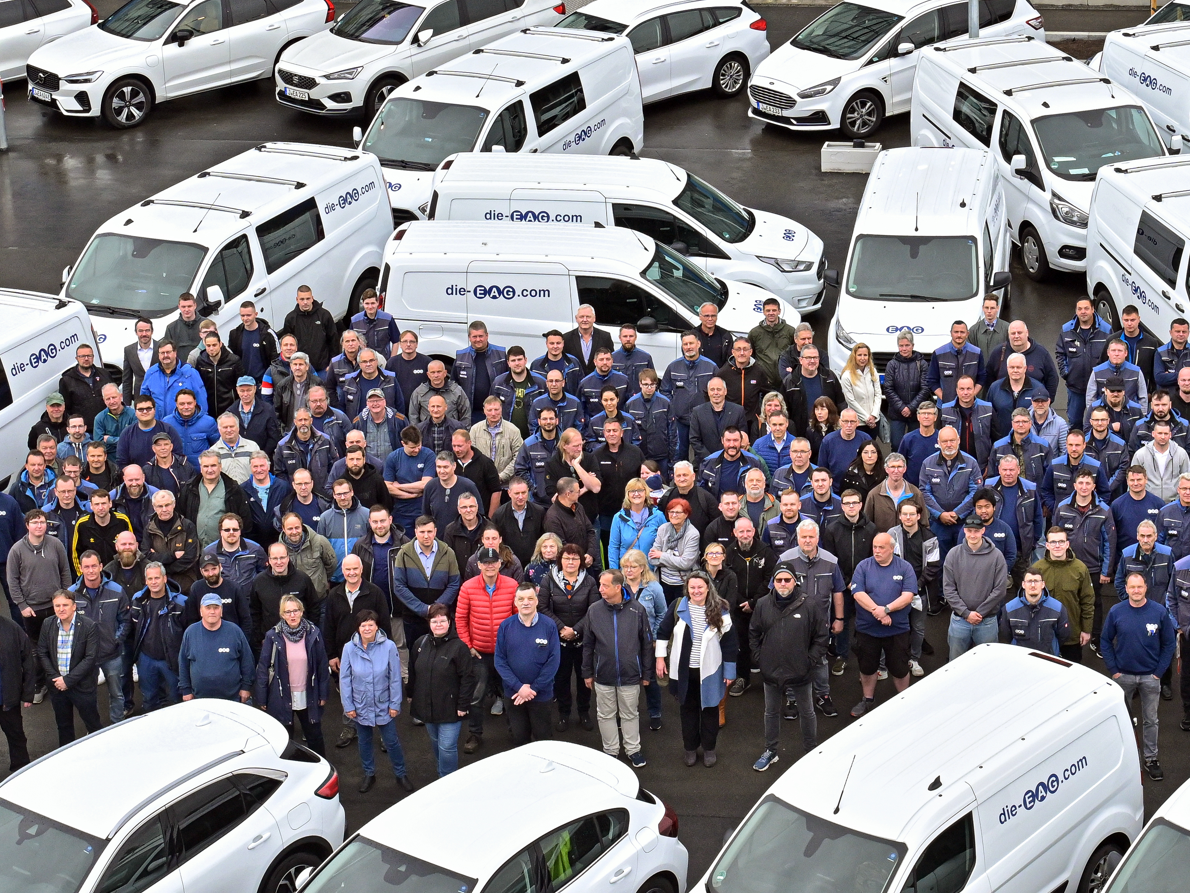 Betriebsversammlung der EAG in einem größeren Rahmen mit Fotografen, leckeren Essen und vielen neuen Informationen